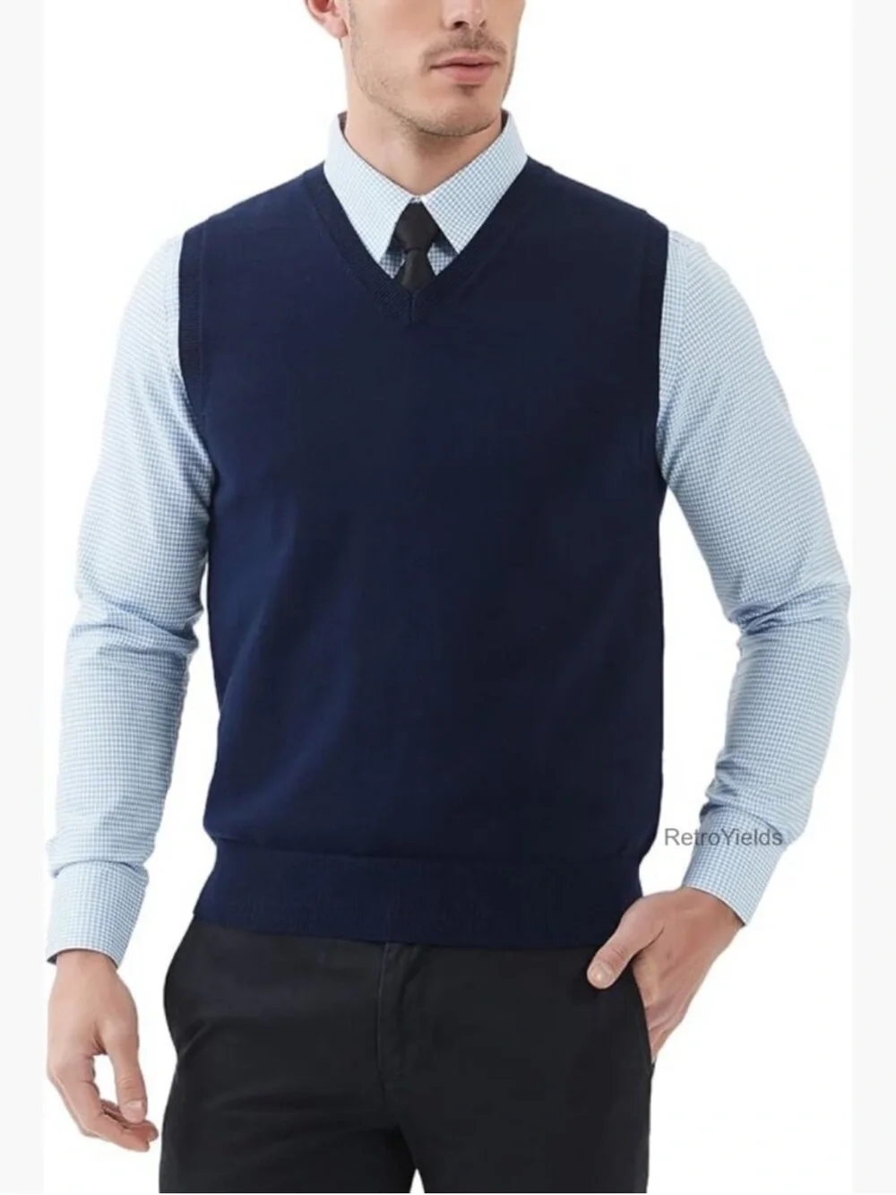 Izod Fieldhouse Sweater Vest Navy XXL Preppy Smart‎ Casual Businesswear Stretch